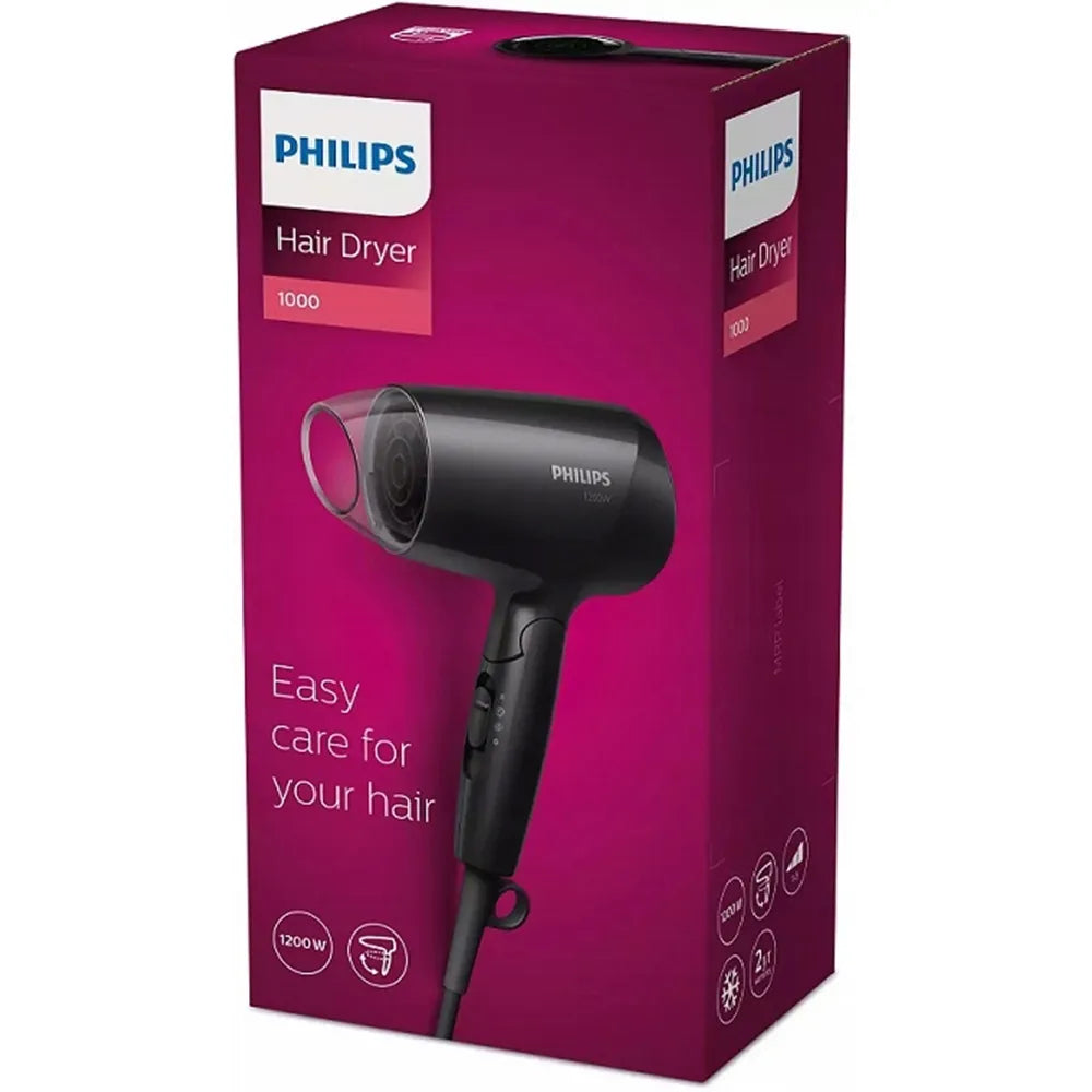 PHILIPS BHC010/10 plaukų džiovintuvas, sulankstomas, kelioninis, kompaktiškas, mažas