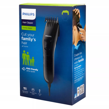 „Philips“ plaukų kirpimo mašinėlė su reguliuojamu antgaliu ir dėklu