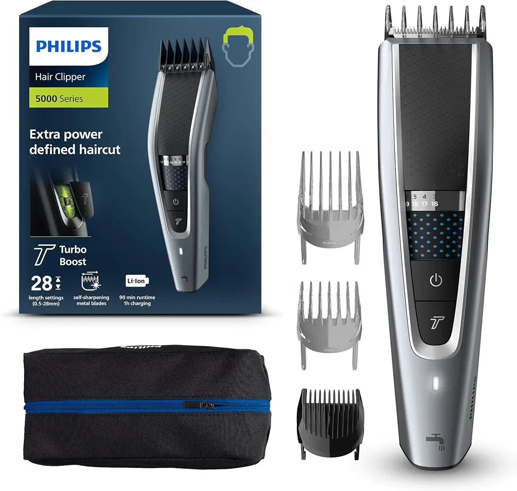 PHILIPS Series 5000 plaukų ir barzdos kirpimo mašinėlė su dėklu