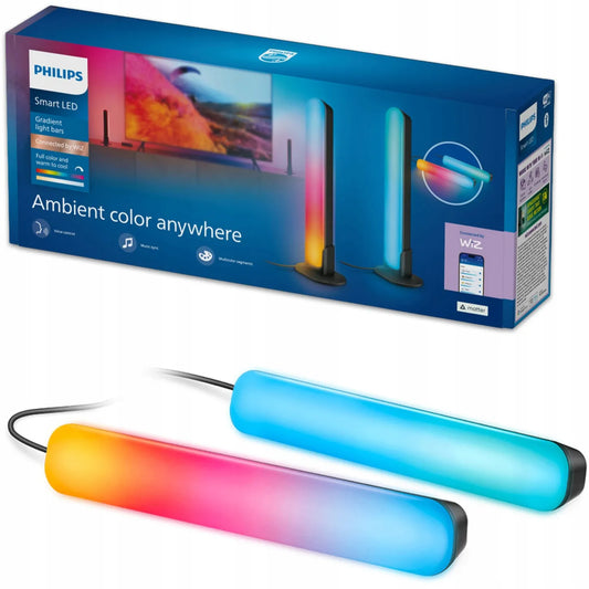 PHILIPS SMART LED žaidimų RGBIC šviesos juostų rinkinys, WiFi, WiZ programėlė, 2 vnt.