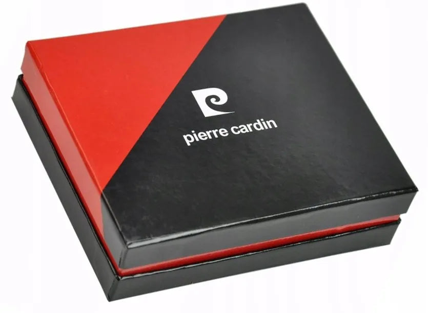 „Pierre Cardin“ vyriška natūralios odos piniginė su RFID apsauga, juoda, originali, dovanų dėžutėje