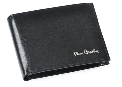 „Pierre Cardin“ vyriška natūralios odos piniginė su RFID apsauga, juoda, originali, dovanų dėžutėje