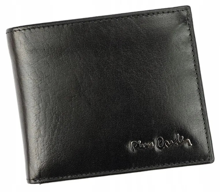 „Pierre Cardin“ vyriška natūralios odos piniginė su RFID apsauga, juoda, originali, dovanų dėžutėje
