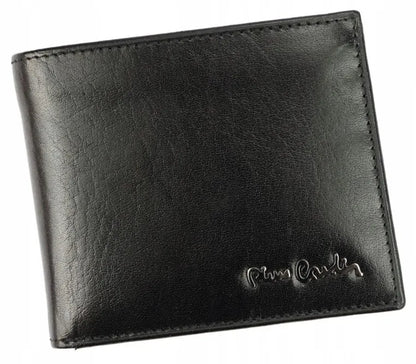 „Pierre Cardin“ vyriška natūralios odos piniginė su RFID apsauga, juoda, originali, dovanų dėžutėje