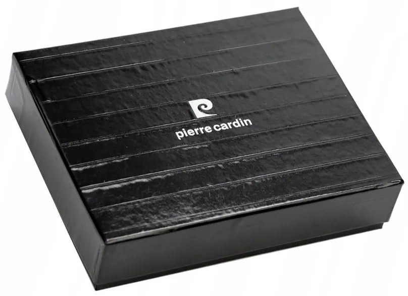 „Pierre Cardin“ vyriška natūralios odos piniginė su RFID apsauga, juoda, originali, dovanų dėžutėje