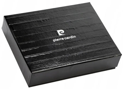 „Pierre Cardin“ vyriška natūralios odos piniginė su RFID apsauga, juoda, originali, dovanų dėžutėje