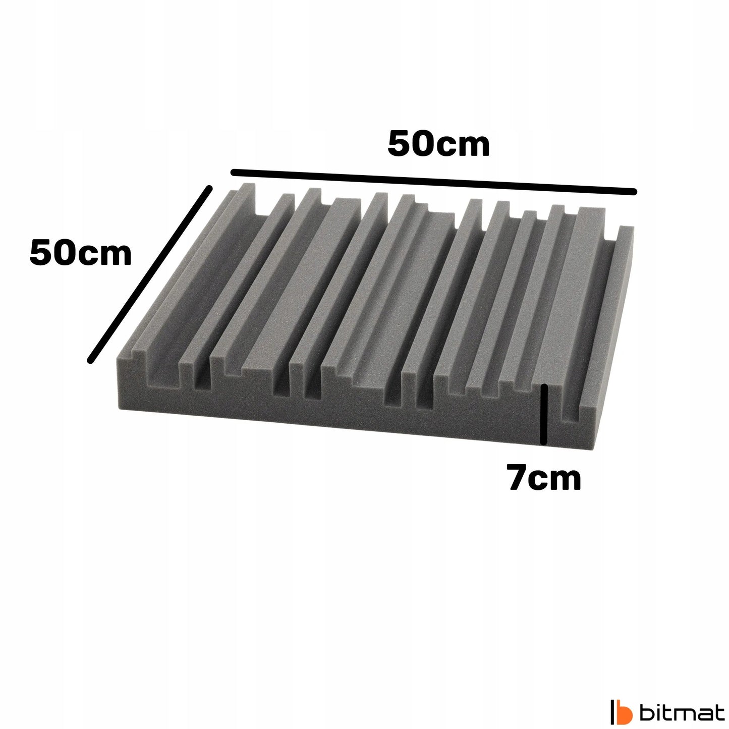 Pilki sienos akustinės plokštės EQUALIZER 50x50x7cm garso sugėrimui