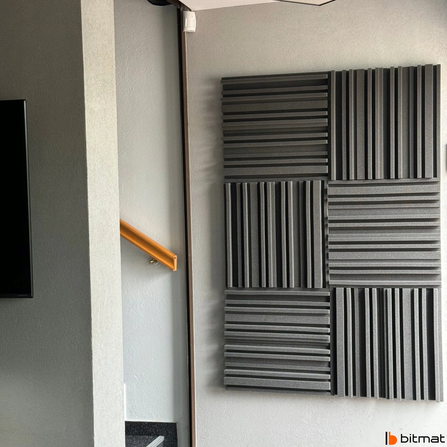 Pilki sienos akustinės plokštės EQUALIZER 50x50x7cm garso sugėrimui