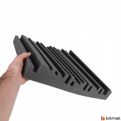 Pilki sienos akustinės plokštės EQUALIZER 50x50x7cm garso sugėrimui