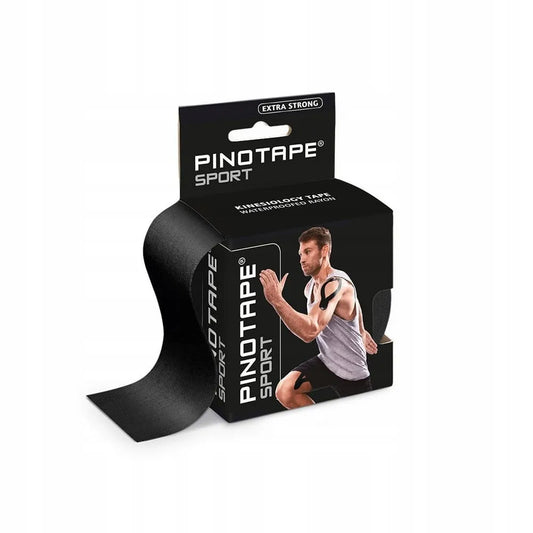 PINO PINOTAPE SPORT profesionali stipri kineziologinė juosta sportininkams, juoda, 5 m