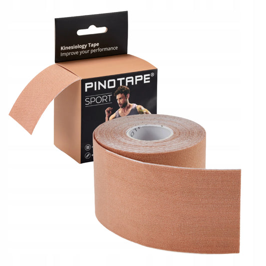 PINO PINOTAPE SPORT vandeniui atspari kineziologinė juosta, 5 cm × 5 m, kūno spalvos, 2 vnt.