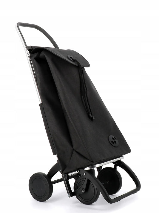 Pirkinių vežimėlis ROLSER I-Max Tweed 4 su 4 ratukais, 43 l, juodas