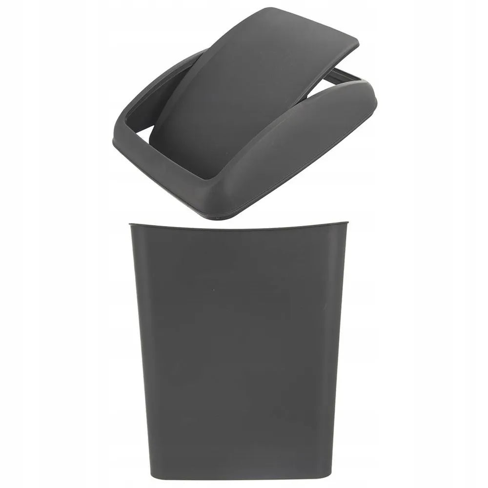 Plastikinė šiukšliadėžė su atverčiamu dangčiu, pilka, 40 l