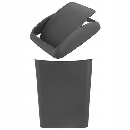 Plastikinė šiukšliadėžė su atverčiamu dangčiu, pilka, 40 l