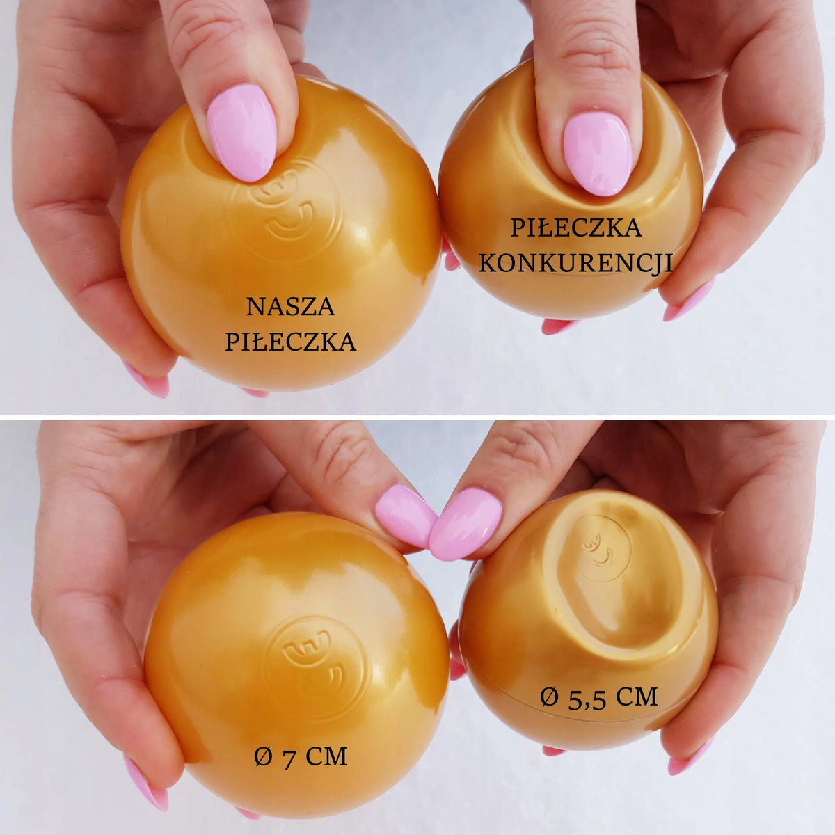 Plastikiniai kamuoliukai – įvairių spalvų, 20 vnt., 7 cm