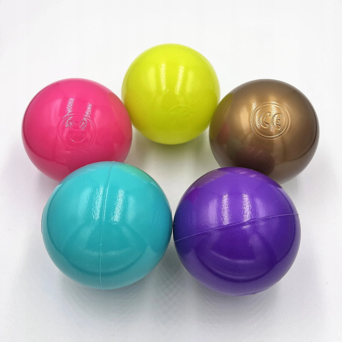 Plastikiniai kamuoliukai – pavasarinis rinkinys, 250 vnt., 7 cm