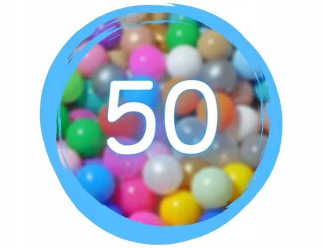 Plastikiniai kamuoliukai sausam baseinui „Mimii“ – 50 vnt.
