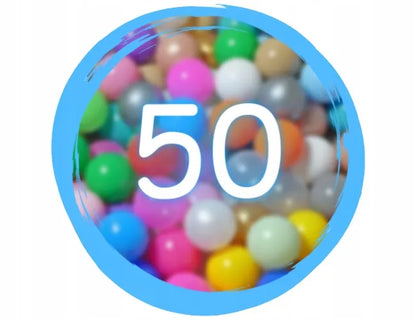 Plastikiniai kamuoliukai sausam baseinui „Mimii“ – 50 vnt.