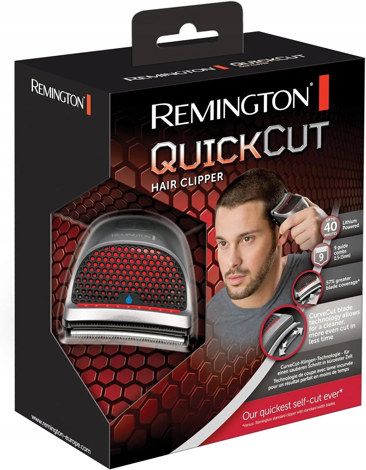 Plaukų kirpimo mašinėlė „Remington HC4250“, 9 antgaliai, 1,5–15 mm