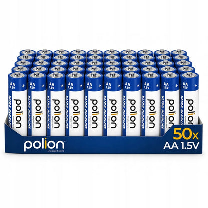 Polion AA (LR6) šarminės baterijos, 50 vnt., 1.5V
