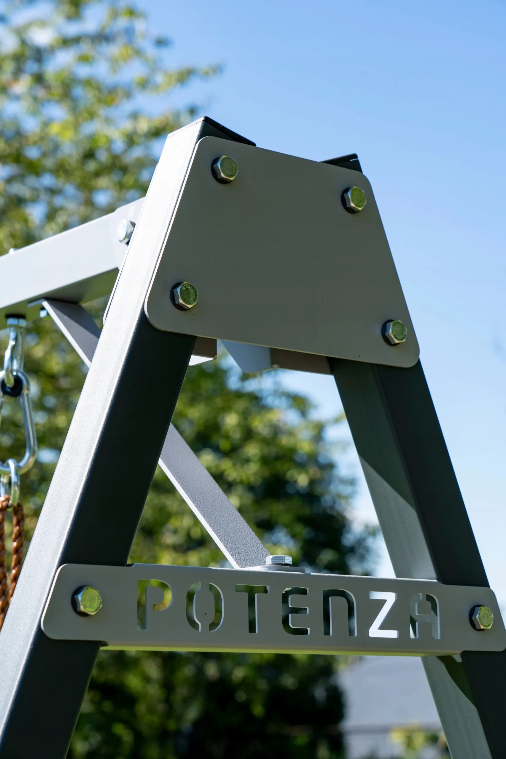 POTENZA metalinės sodo sūpynės dvivietės su rėmu – pagaminta Lenkijoje