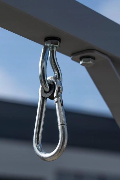 POTENZA metalinės sodo sūpynės dvivietės su rėmu – pagaminta Lenkijoje