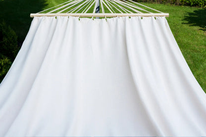 POTENZA sodo hamakas su kutais boho stiliaus Santia 220x160cm didelis dvivietis su skersiniu