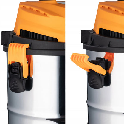 Pramoninis dulkių siurblys Coil 3300W, skirtas gipso dulkėms ir drėgnam valymui, 25 l, rinkinys