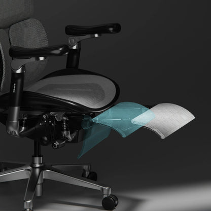 PREMIUM darbo kėdė su kojų atrama DIABLO V-KINETIC juoda