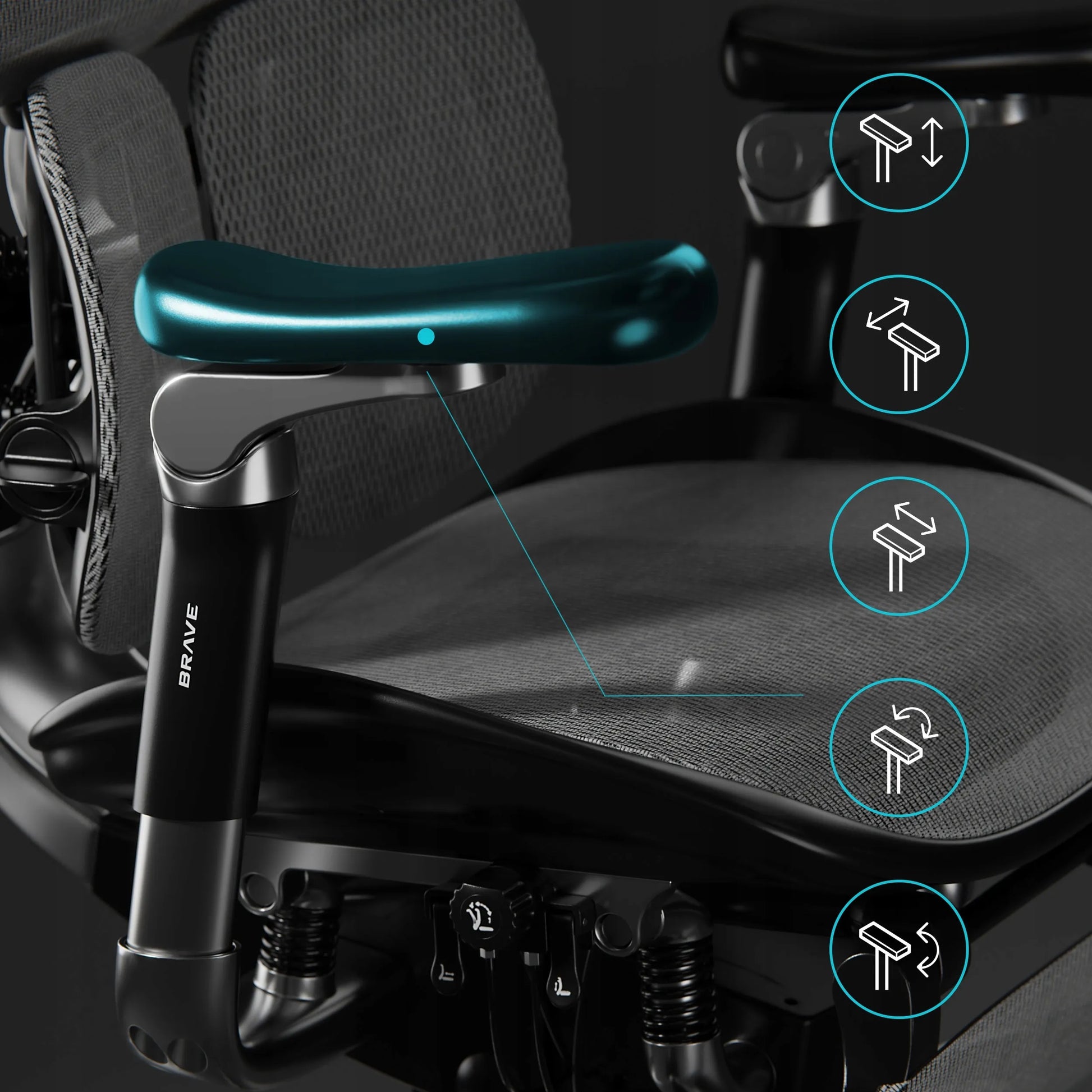 PREMIUM darbo kėdė su kojų atrama DIABLO V-KINETIC juoda
