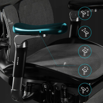 PREMIUM darbo kėdė su kojų atrama DIABLO V-KINETIC juoda