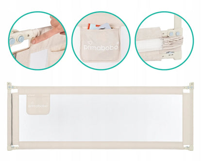PRIMABOBO apsauginis lovos aptvaras CLASSIC 140 cm vaikams, aukštas, smėlio spalvos