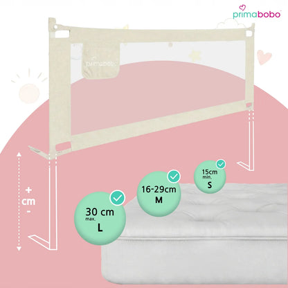 PRIMABOBO apsauginis lovos aptvaras CLASSIC 140 cm vaikams, aukštas, smėlio spalvos