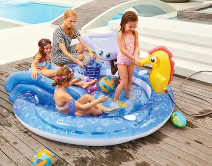 Pripučiamas baseinas vaikams su čiuožykla Playtive 1,5+