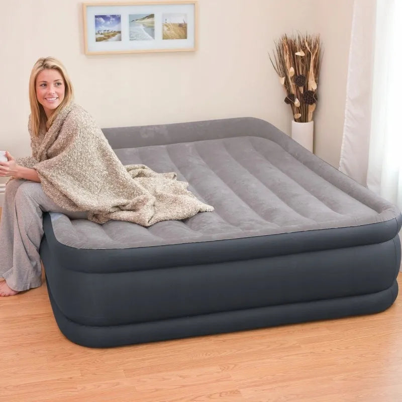 Pripučiamas čiužinys INTEX Dura-Beam Plus Deluxe Pillow 203 × 152 cm su pompa, 64136ND