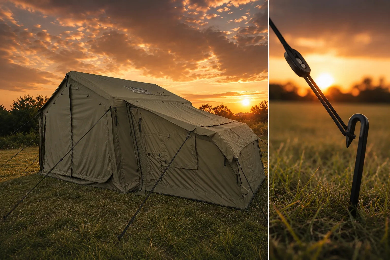 Pripučiamas kempingo palapinė glampingui iki 10 asmenų didelė su miegamuoju Oxford