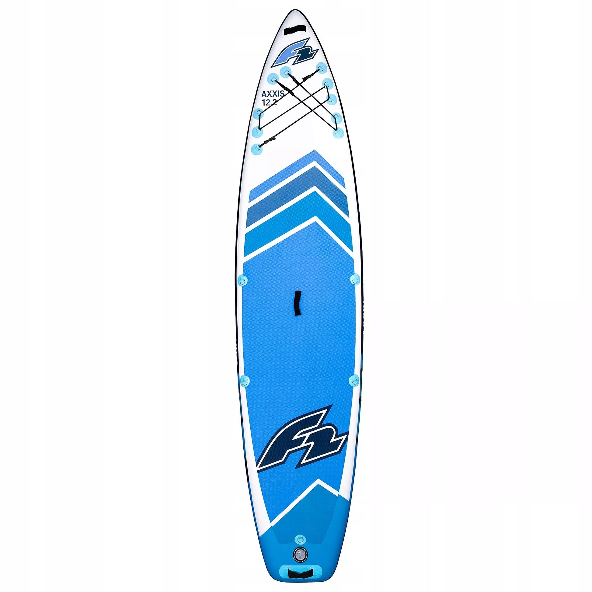 Pripučiamoji SUP lenta F2 Axxis 12'2" Light Blue Combo su yklu 2in1 ir sėdyne