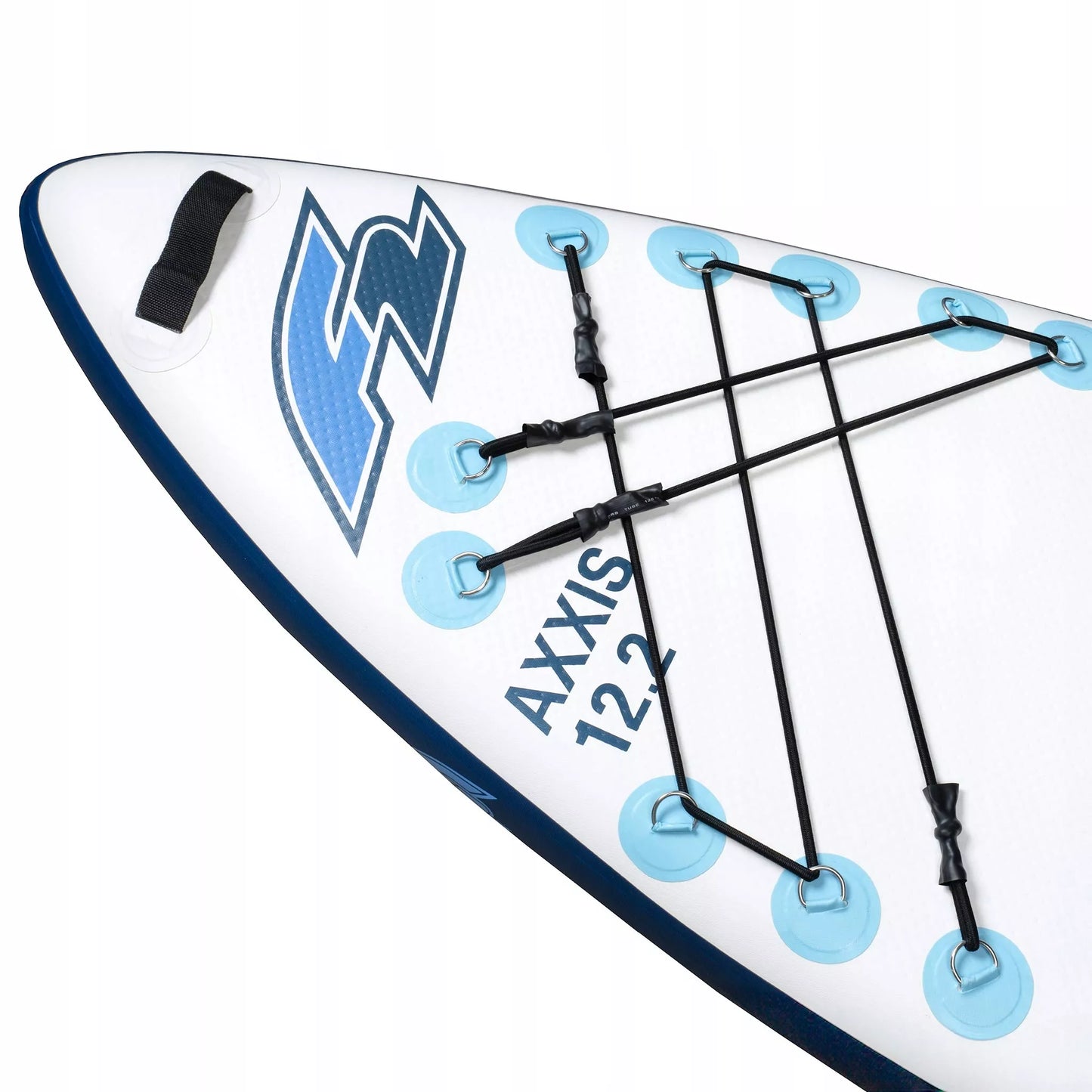 Pripučiamoji SUP lenta F2 Axxis 12'2" Light Blue Combo su yklu 2in1 ir sėdyne