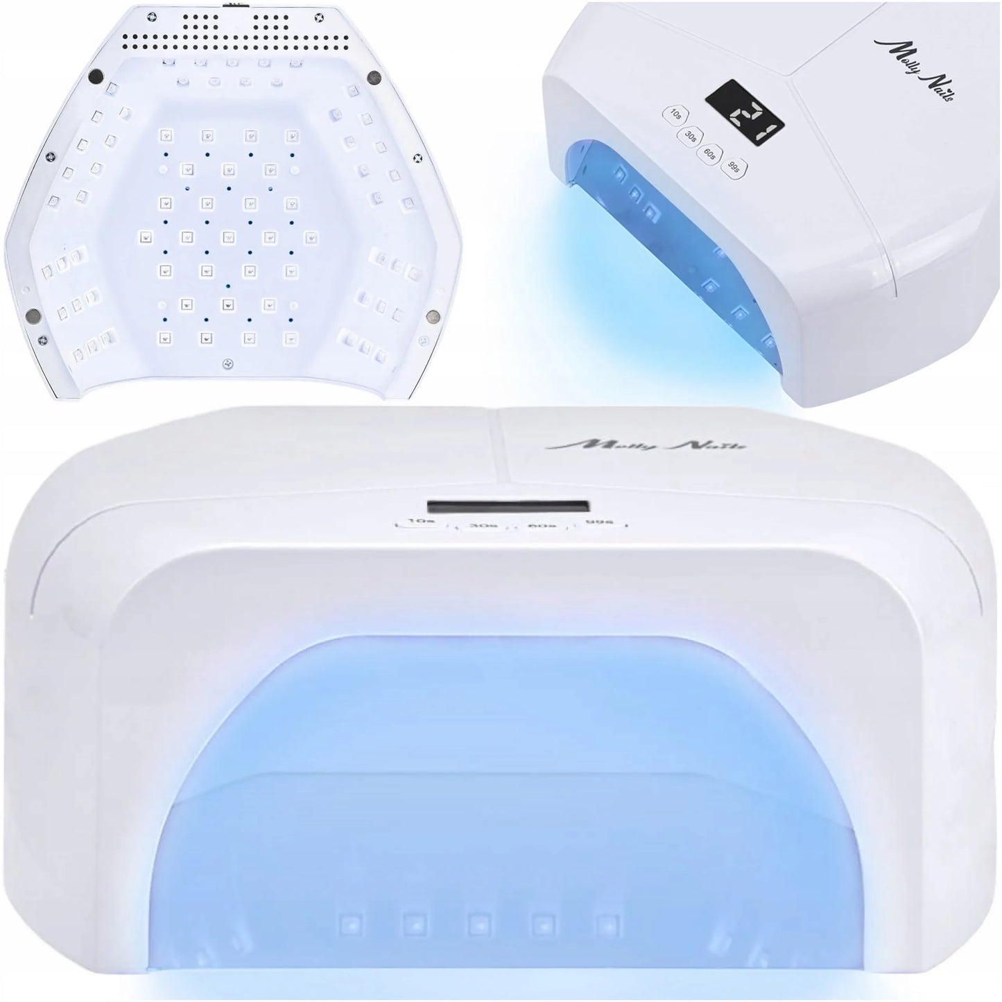 Profesionali nagų lempa MOLLYNAILS UV LED BQ-L8 298W galinga geliui