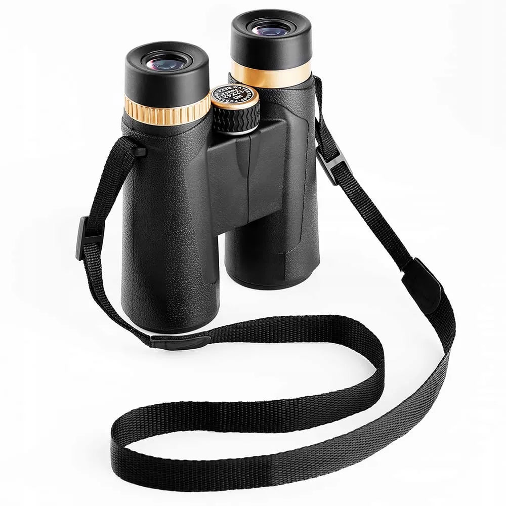 Profesionalūs K&F 12x 42mm BAK-4 žiūronai – vandeniui atsparūs, su dėklu, skirti medžioklei