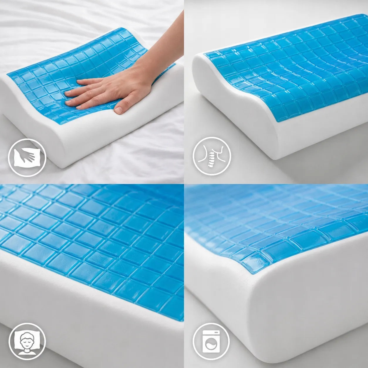 Profiluota ortopedinė pagalvė Oromed ORO-RELAX GEL 50x30, Memory putos, medicininis gaminys
