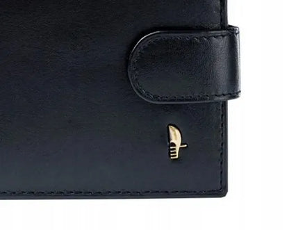 PUCCINI MU6225/1 juoda vyriška piniginė iš natūralios odos su RFID apsauga