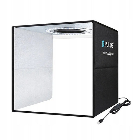 Puluz bešėminė fotopalapinė 30 cm LED su 6 fonais