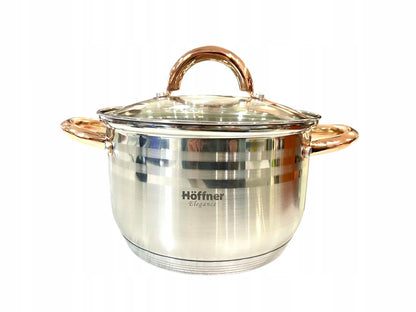 Puodų rinkinys Hoffner Elegance nerūdijantis plienas 10 dalių 4365