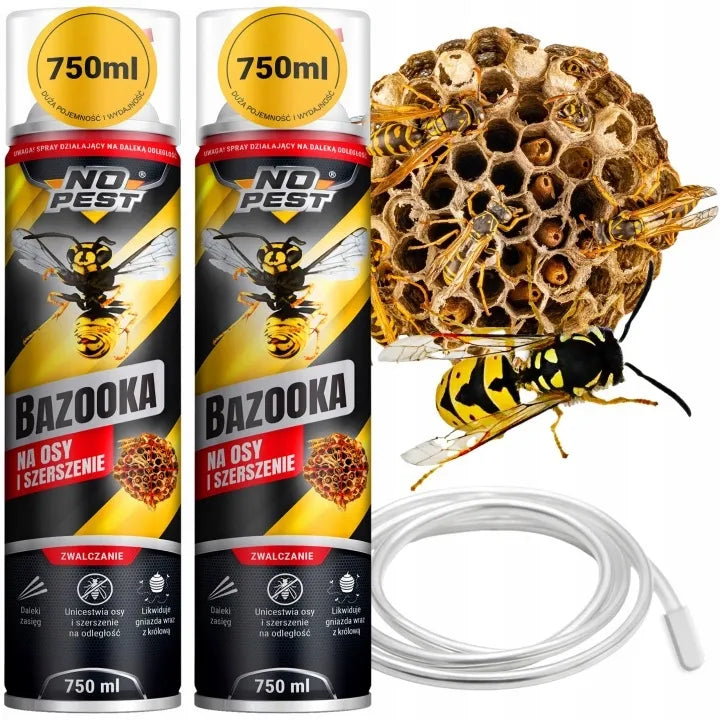 PURŠKALAS NUO VAPSŲ IR ŠIRŠUONIŲ BAZOOKA NO PEST® 750 ML (2 VNT.)
