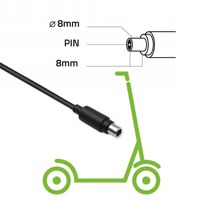 Qoltec 42V 2A 84W 8.0x8.0 pin įkroviklis elektriniam paspirtukui Xiaomi Ninebot e-bike