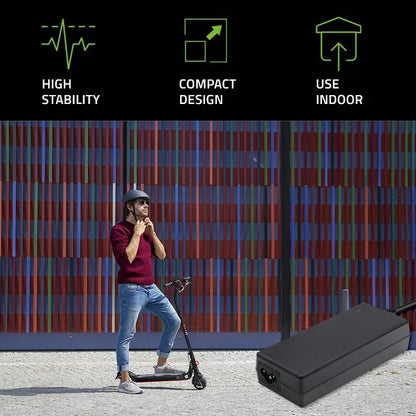 Qoltec 42V 2A 84W 8.0x8.0 pin įkroviklis elektriniam paspirtukui Xiaomi Ninebot e-bike