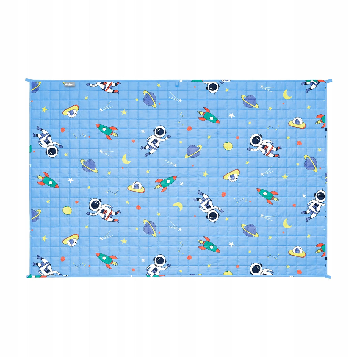 REBEL PREMIUM medvilninė pasunkinta antklodė vaikams, 100 × 150 cm, 4 kg, kosmoso raštas