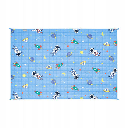 REBEL PREMIUM medvilninė pasunkinta antklodė vaikams, 100 × 150 cm, 4 kg, kosmoso raštas