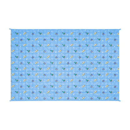 REBEL PREMIUM medvilninė pasunkinta antklodė vaikams, 100 × 150 cm, 4 kg, kosmoso raštas